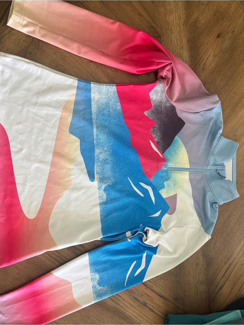 Spyder Girls' Multicolor Gradient Half-Zip Jersey